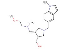 {(3R*,4R*)-4-{[(2-methoxyethyl)(methyl)amino]methyl}-1-[(1-methyl-1H-indol-5-yl)methyl]pyrrolidin-3-yl}methanol