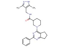 N-[(3,5-dimethyl-1H-pyrazol-4-yl)methyl]-1-(2-phenyl-6,7-dihydro-5H-cyclopenta[d]pyrimidin-4-yl)-3-piperidinecarboxamide