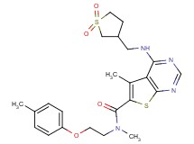 4-{[(1,1-dioxidotetrahydro-3-thienyl)methyl]amino}-N,5-dimethyl-N-[2-(4-methylphenoxy)ethyl]thieno[2,3-d]pyrimidine-6-carboxamide