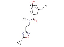 N-[2-(5-cyclopropyl-1,2,4-oxadiazol-3-yl)ethyl]-3-ethyl-5-hydroxy-N-methyladamantane-1-carboxamide
