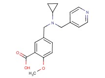 5-{[cyclopropyl(pyridin-4-ylmethyl)amino]methyl}-2-methoxybenzoic acid