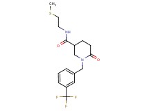 N-[2-(methylthio)ethyl]-6-oxo-1-[3-(trifluoromethyl)benzyl]-3-piperidinecarboxamide