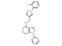 N-{[1-(2-chlorophenyl)-1H-pyrazol-4-yl]methyl}-1-(2-pyridinyl)-4,5,6,7-tetrahydro-1H-indazol-4-amine