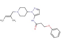 N-(1-{1-[(2E)-2-methyl-2-buten-1-yl]-4-piperidinyl}-1H-pyrazol-5-yl)-3-phenoxypropanamide