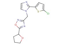 3-{[2-(5-chloro-2-thienyl)-1H-imidazol-1-yl]methyl}-5-(tetrahydrofuran-2-yl)-1,2,4-oxadiazole