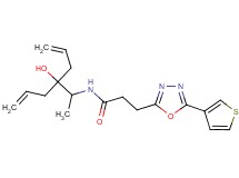 N-(2-allyl-2-hydroxy-1-methyl-4-penten-1-yl)-3-[5-(3-thienyl)-1,3,4-oxadiazol-2-yl]propanamide
