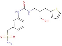 1-{3-[({[3-hydroxy-2-(2-thienylmethyl)propyl]amino}carbonyl)amino]phenyl}methanesulfonamide