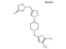 (3S)-1-[(1-{1-[(4,5-dimethyl-2-furyl)methyl]piperidin-4-yl}-1H-1,2,3-triazol-4-yl)methyl]pyrrolidin-3-ol