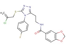 N-{2-[5-[(2-chloro-2-propen-1-yl)thio]-4-(4-fluorophenyl)-4H-1,2,4-triazol-3-yl]ethyl}-1,3-benzodioxole-5-carboxamide