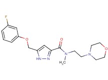 5-[(3-fluorophenoxy)methyl]-N-methyl-N-[2-(4-morpholinyl)ethyl]-1H-pyrazole-3-carboxamide