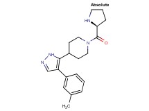 4-[4-(3-methylphenyl)-1H-pyrazol-5-yl]-1-L-prolylpiperidine