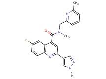 6-fluoro-N-methyl-N-[(6-methylpyridin-2-yl)methyl]-2-(1H-pyrazol-4-yl)quinoline-4-carboxamide