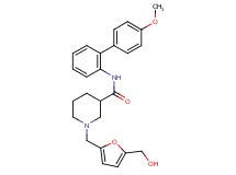 1-{[5-(hydroxymethyl)-2-furyl]methyl}-N-(4'-methoxy-2-biphenylyl)-3-piperidinecarboxamide