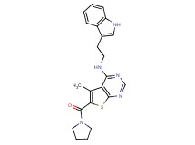 N-[2-(1H-indol-3-yl)ethyl]-5-methyl-6-(1-pyrrolidinylcarbonyl)thieno[2,3-d]pyrimidin-4-amine