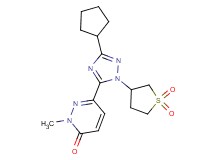 6-[3-cyclopentyl-1-(1,1-dioxidotetrahydro-3-thienyl)-1H-1,2,4-triazol-5-yl]-2-methylpyridazin-3(2H)-one