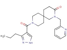 9-[(3-propyl-1H-pyrazol-4-yl)carbonyl]-2-(pyridin-2-ylmethyl)-2,9-diazaspiro[5.5]undecan-3-one