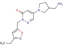 5-[3-(aminomethyl)-1-pyrrolidinyl]-2-[(3-ethyl-5-isoxazolyl)methyl]-3(2H)-pyridazinone hydrochloride