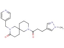 8-[3-(1-methyl-1H-pyrazol-4-yl)propanoyl]-2-(pyridin-4-ylmethyl)-2,8-diazaspiro[5.5]undecan-3-one