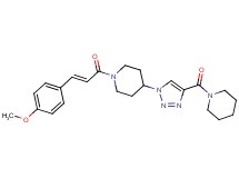 1-[(2E)-3-(4-methoxyphenyl)-2-propenoyl]-4-[4-(1-piperidinylcarbonyl)-1H-1,2,3-triazol-1-yl]piperidine