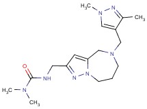 N'-({5-[(1,3-dimethyl-1H-pyrazol-4-yl)methyl]-5,6,7,8-tetrahydro-4H-pyrazolo[1,5-a][1,4]diazepin-2-yl}methyl)-N,N-dimethylurea