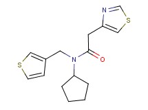 N-cyclopentyl-2-(1,3-thiazol-4-yl)-N-(3-thienylmethyl)acetamide