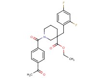 ethyl 1-(4-acetylbenzoyl)-3-(2,4-difluorobenzyl)-3-piperidinecarboxylate