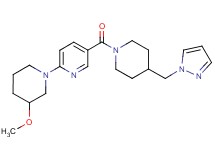2-(3-methoxy-1-piperidinyl)-5-{[4-(1H-pyrazol-1-ylmethyl)-1-piperidinyl]carbonyl}pyridine
