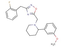 1-{[3-(2-fluorobenzyl)-1,2,4-oxadiazol-5-yl]methyl}-2-(3-methoxyphenyl)piperidine