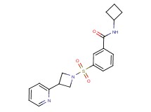 N-cyclobutyl-3-[(3-pyridin-2-ylazetidin-1-yl)sulfonyl]benzamide