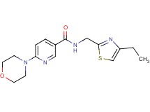 N-[(4-ethyl-1,3-thiazol-2-yl)methyl]-6-(4-morpholinyl)nicotinamide