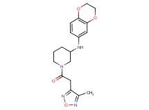 N-(2,3-dihydro-1,4-benzodioxin-6-yl)-1-[(4-methyl-1,2,5-oxadiazol-3-yl)acetyl]-3-piperidinamine