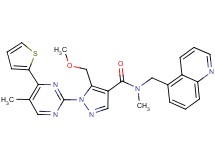 5-(methoxymethyl)-N-methyl-1-[5-methyl-4-(2-thienyl)-2-pyrimidinyl]-N-(5-quinolinylmethyl)-1H-pyrazole-4-carboxamide