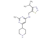 N-[(4-isopropyl-1,2,3-thiadiazol-5-yl)methyl]-2-methyl-6-piperidin-4-ylpyrimidin-4-amine