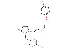 5-(2-{[2-(4-fluorophenoxy)ethyl]amino}ethyl)-1-[(5-methyl-2-pyrazinyl)methyl]-2-pyrrolidinone