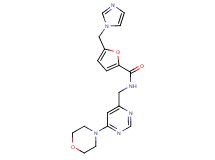 5-(1H-imidazol-1-ylmethyl)-N-{[6-(4-morpholinyl)-4-pyrimidinyl]methyl}-2-furamide