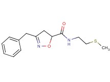 3-benzyl-N-[2-(methylthio)ethyl]-4,5-dihydro-5-isoxazolecarboxamide