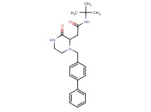 2-[1-(4-biphenylylmethyl)-3-oxo-2-piperazinyl]-N-(tert-butyl)acetamide
