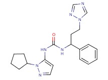 N-(1-cyclopentyl-1H-pyrazol-5-yl)-N'-[1-phenyl-3-(1H-1,2,4-triazol-1-yl)propyl]urea