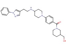 {1-[4-(4-{[2-(1-phenyl-1H-pyrazol-4-yl)ethyl]amino}-1-piperidinyl)benzoyl]-3-piperidinyl}methanol