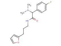 2-(dimethylamino)-2-(4-fluorophenyl)-N-[3-(2-furyl)propyl]acetamide