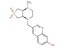 3-{[(4aS*,7aR*)-4-methyl-6,6-dioxidohexahydrothieno[3,4-b]pyrazin-1(2H)-yl]methyl}-7-quinolinol