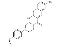 3-{[4-(4-methoxyphenyl)-1-piperazinyl]carbonyl}-2,6-dimethylquinoline bis(trifluoroacetate)