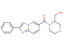{4-[(2-phenylimidazo[1,2-a]pyridin-6-yl)carbonyl]morpholin-3-yl}methanol