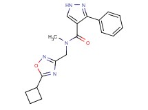 N-[(5-cyclobutyl-1,2,4-oxadiazol-3-yl)methyl]-N-methyl-3-phenyl-1H-pyrazole-4-carboxamide
