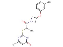 6-methyl-2-({1-methyl-2-[3-(3-methylphenoxy)-1-azetidinyl]-2-oxoethyl}thio)-4(3H)-pyrimidinone