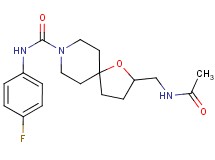 2-[(acetylamino)methyl]-N-(4-fluorophenyl)-1-oxa-8-azaspiro[4.5]decane-8-carboxamide