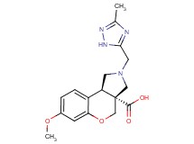(3aR*,9bR*)-7-methoxy-2-[(3-methyl-1H-1,2,4-triazol-5-yl)methyl]-1,2,3,9b-tetrahydrochromeno[3,4-c]pyrrole-3a(4H)-carboxylic acid
