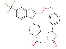 1-(2-{4-[2-(methoxymethyl)-5-(trifluoromethyl)-1H-benzimidazol-1-yl]-1-piperidinyl}-2-oxoethyl)-4-phenyl-2-pyrrolidinone