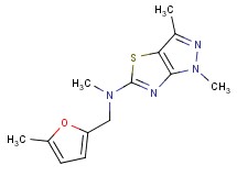 N,1,3-trimethyl-N-[(5-methyl-2-furyl)methyl]-1H-pyrazolo[3,4-d][1,3]thiazol-5-amine