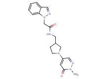 2-(1H-indazol-1-yl)-N-{[1-(1-methyl-6-oxo-1,6-dihydropyridazin-4-yl)pyrrolidin-3-yl]methyl}acetamide